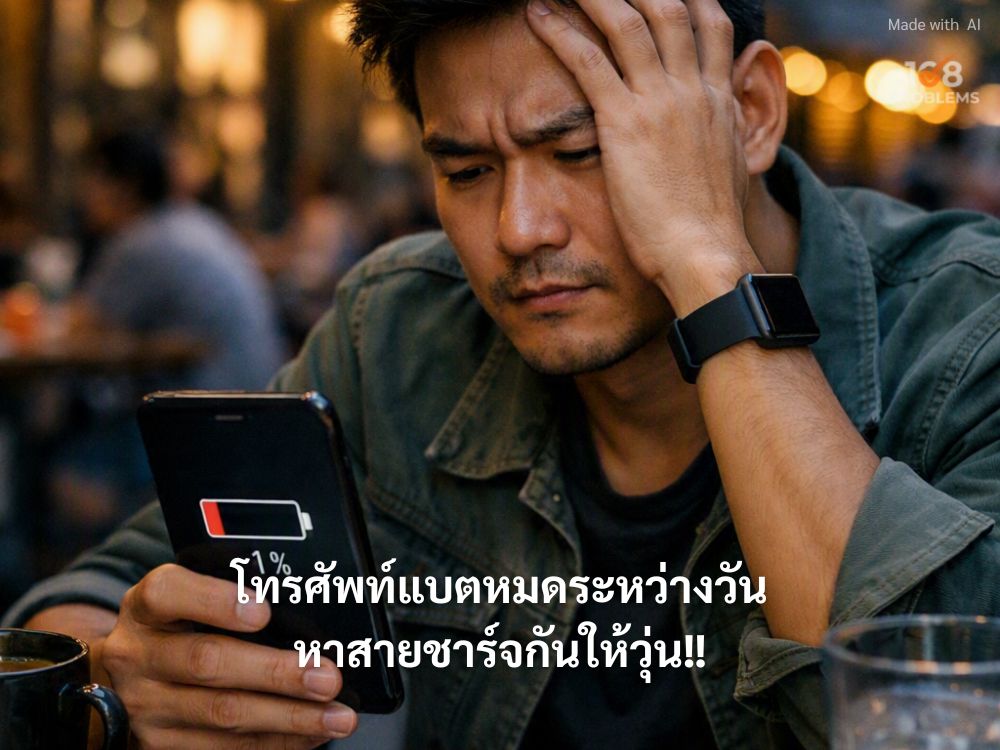 โทรศัพท์แบตหมดระหว่างวัน สายชาร์จพันกันวุ่นวาย หรือพาวเวอร์แบงค์ไร้สายความจุไม่พอ แก้ปัญหาวิธีไหนดี?